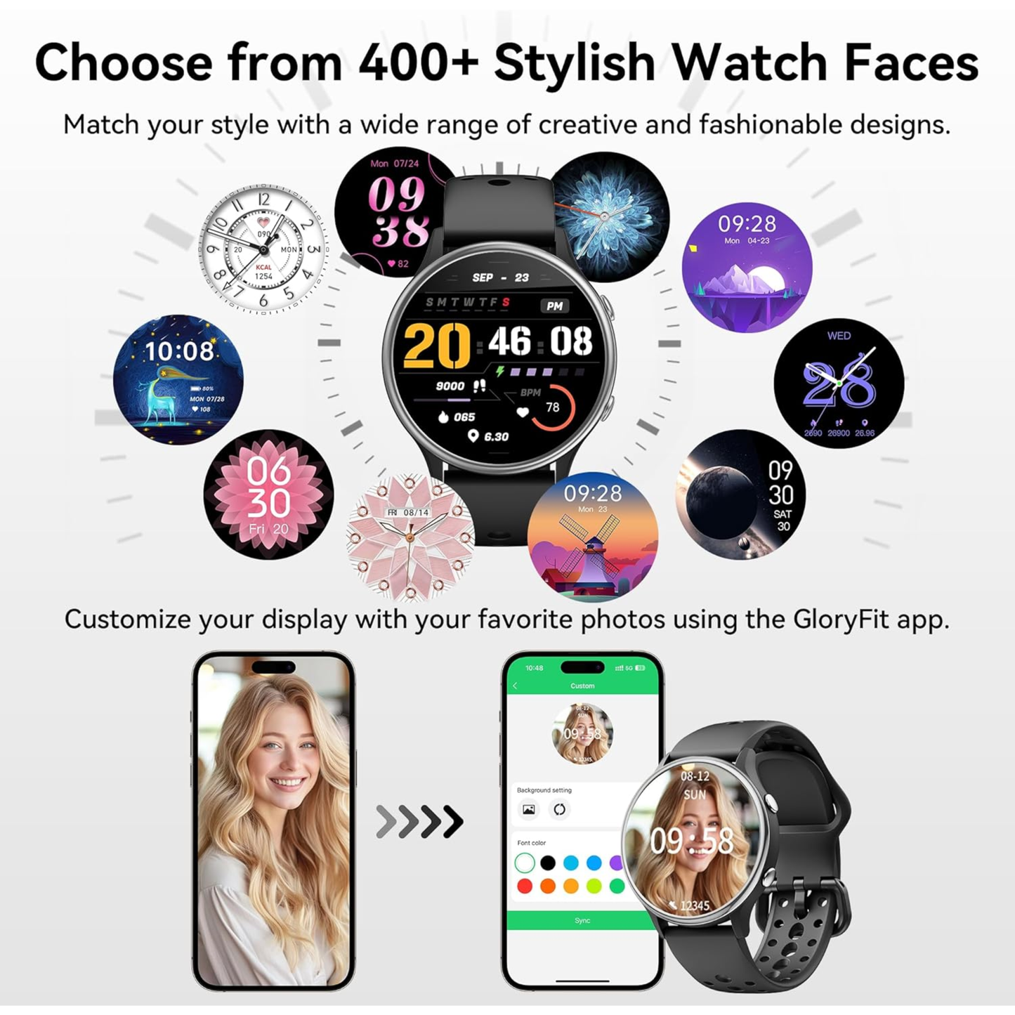 Reloj inteligente con Bluetooth y Wifi